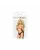 Трусики-бікіні Penthouse Catch Me L/XL Black, мереживо, вузькі ремінці, вирізи на сідницях, бантик Трусики-бікіні Penthouse Catch Me L/XL Black, мереживо, вузькі ремінці, вирізи на сідницях, бантик
