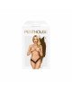 Трусики-тонг Penthouse Dangerous Darling M/L Black, мереживо, висока посадка, виріз спереду, бантик Трусики-тонг Penthouse Dangerous Darling M/L Black, мереживо, висока посадка, виріз спереду, бантик