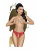 Трусики-тонг Penthouse Naughty Valentine L/XL Red, мереживо, відкритий доступ до інтимних зон Трусики-тонг Penthouse Naughty Valentine L/XL Red, мереживо, відкритий доступ до інтимних зон