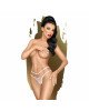 Трусики-стрінги Penthouse Open Secret Light L/XL Pink, відкритий доступ, декор з мережева та каменю Трусики-стрінги Penthouse Open Secret Light L/XL Pink, відкритий доступ, декор з мережева та каменю
