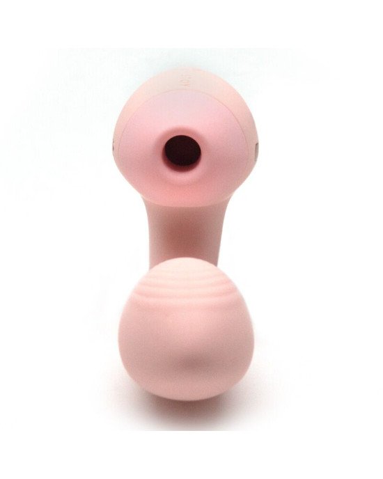 Вакуумний вібратор Kistoy Tina Mini Light Pink, вагінально-кліторальний Вакуумний вібратор Kistoy Tina Mini Light Pink, вагінально-кліторальний