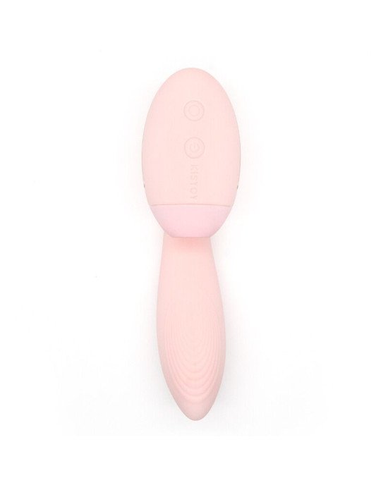Вакуумний вібратор Kistoy Tina Mini Light Pink, вагінально-кліторальний Вакуумний вібратор Kistoy Tina Mini Light Pink, вагінально-кліторальний