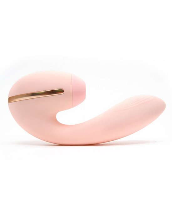 Вакуумний вібратор Kistoy Tina Mini Light Pink, вагінально-кліторальний Вакуумний вібратор Kistoy Tina Mini Light Pink, вагінально-кліторальний