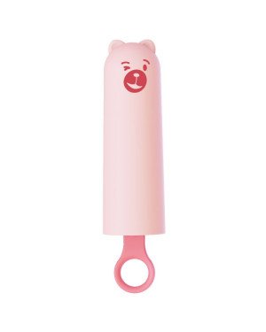 Вібратор CuteVibe Teddy Pink (Black Dildo), реалістичний вібратор під виглядом морозива