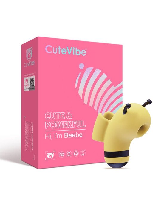 Вакуумний стимулятор із мікрострумами CuteVibe Beebe Yellow, на палець Вакуумний стимулятор із мікрострумами CuteVibe Beebe Yellow, на палець