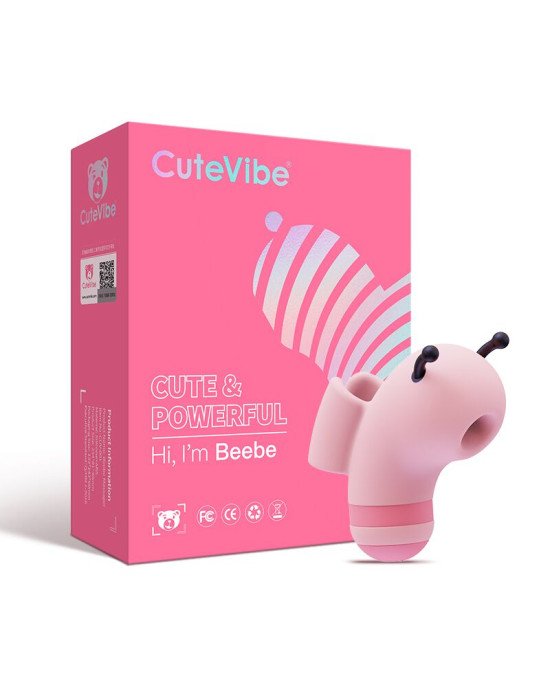 Вакуумний стимулятор із мікрострумами CuteVibe Beebe Pink, на палець Вакуумний стимулятор із мікрострумами CuteVibe Beebe Pink, на палець