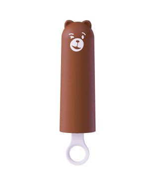 Вібратор CuteVibe Teddy Brown (Pink Dildo), реалістичний вібратор під виглядом морозива