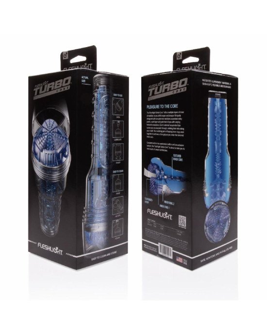 Мастурбатор Fleshlight Turbo Core Blue Ice, оральний секс (глибоке горло) Мастурбатор Fleshlight Turbo Core Blue Ice, оральний секс (глибоке горло)