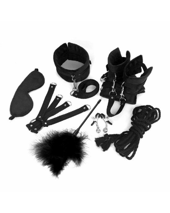 Набір БДСМ Art of Sex - Soft Touch BDSM Set, 9 предметів, Чорний Набір БДСМ Art of Sex - Soft Touch BDSM Set, 9 предметів, Чорний