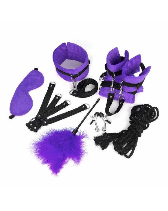 Набір БДСМ Art of Sex - Soft Touch BDSM Set, 9 предметів, Фіолетовий