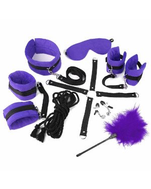 Набір БДСМ Art of Sex - Soft Touch BDSM Set, 9 предметів, Фіолетовий