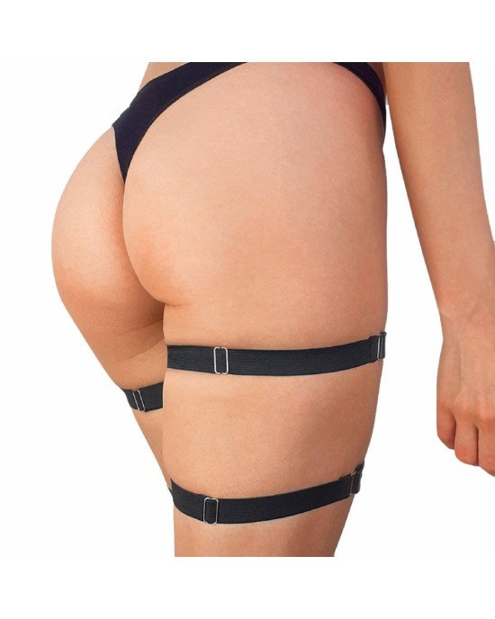 Гартери на ногу із натуральної шкіри Art of Sex - Kristina Leg Garters (2 шт), цвет Чорний Гартери на ногу із натуральної шкіри Art of Sex - Kristina Leg Garters (2 шт), цвет Чорний