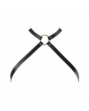 Портупея з екошкіри Bijoux Indiscrets MAZE — Cross Chest Harness Black