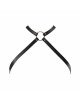 Портупея з екошкіри Bijoux Indiscrets MAZE — Cross Chest Harness Black