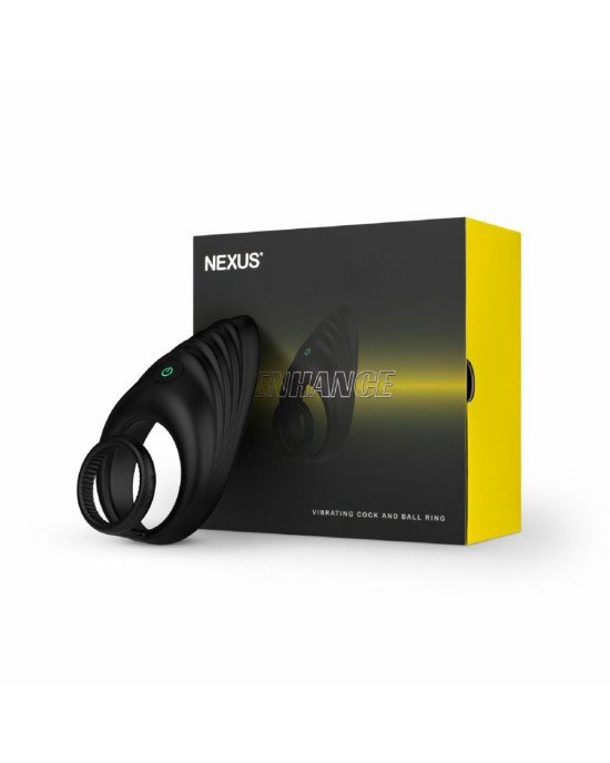Ерекційне віброкільце Nexus Enhance Vibrating Cock and Ball Ring, подвійне Ерекційне віброкільце Nexus Enhance Vibrating Cock and Ball Ring, подвійне