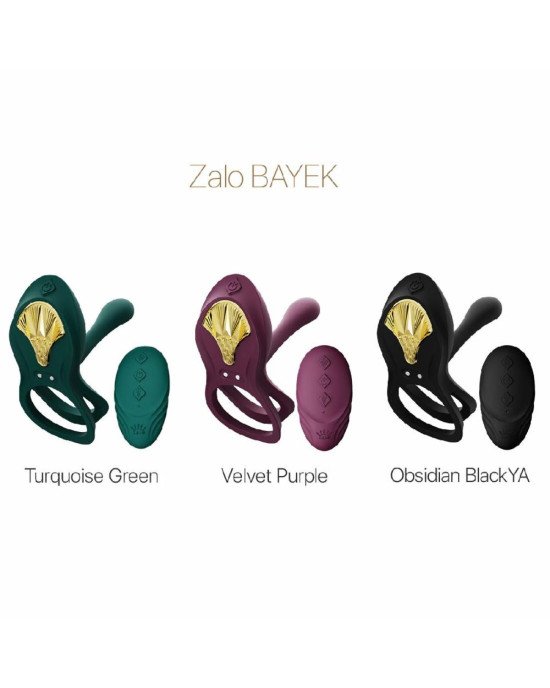 Смарт-ерекційне кільце Zalo BAYEK Turquoise Green, подвійне з ввідною частиною, пульт ДК Смарт-ерекційне кільце Zalo BAYEK Turquoise Green, подвійне з ввідною частиною, пульт ДК