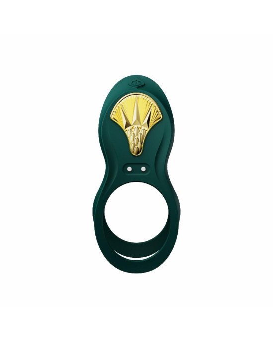 Смарт-ерекційне кільце Zalo BAYEK Turquoise Green, подвійне з ввідною частиною, пульт ДК Смарт-ерекційне кільце Zalo BAYEK Turquoise Green, подвійне з ввідною частиною, пульт ДК