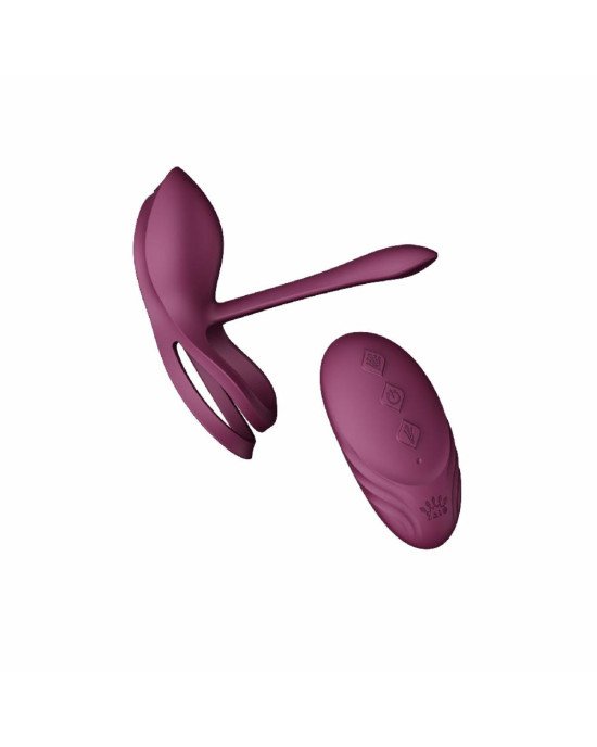 Смарт ерекційне кільце Zalo — BAYEK Velvet Purple, подвійне з ввідною частиною, пульт ДК Смарт ерекційне кільце Zalo — BAYEK Velvet Purple, подвійне з ввідною частиною, пульт ДК