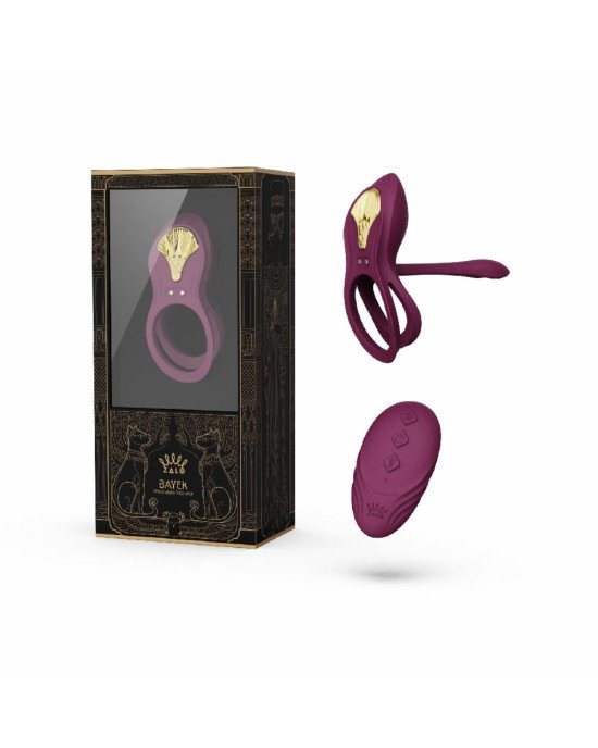 Смарт ерекційне кільце Zalo — BAYEK Velvet Purple, подвійне з ввідною частиною, пульт ДК Смарт ерекційне кільце Zalo — BAYEK Velvet Purple, подвійне з ввідною частиною, пульт ДК