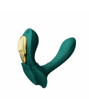 Смарт-вібратор у трусики Zalo - AYA Turquoise Green, насадка та пульт ДК