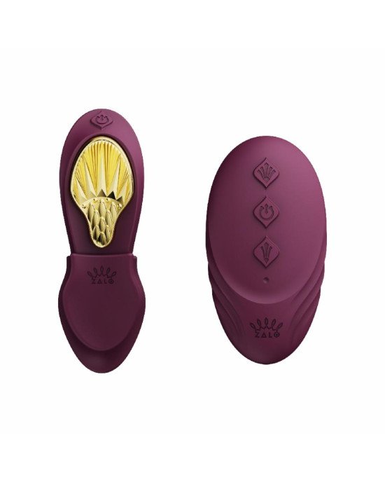 Смарт-вібратор у трусики Zalo - AYA Velvet Purple, насадка та пульт ДК