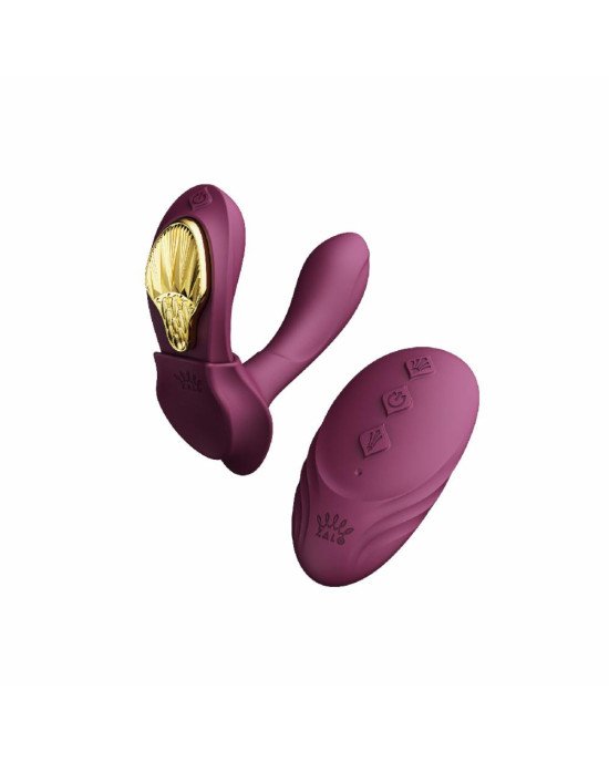 Смарт-вібратор у трусики Zalo - AYA Velvet Purple, насадка та пульт ДК