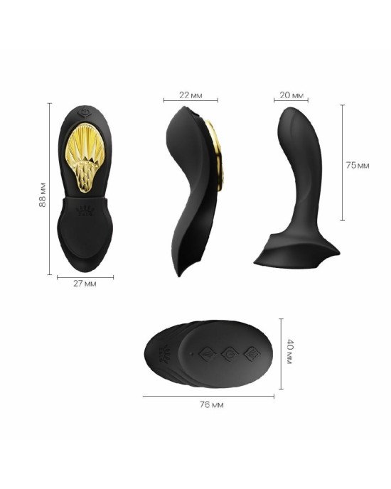 Смарт-вібратор у трусики Zalo - AYA Obsidian Black, насадка та пульт ДК Смарт-вібратор у трусики Zalo - AYA Obsidian Black, насадка та пульт ДК