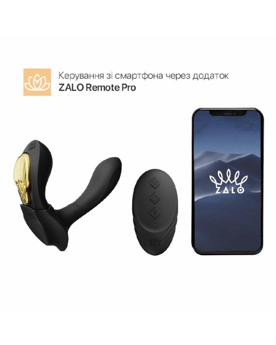 Смарт-вібратор у трусики Zalo - AYA Obsidian Black, насадка та пульт ДК Смарт-вібратор у трусики Zalo - AYA Obsidian Black, насадка та пульт ДК