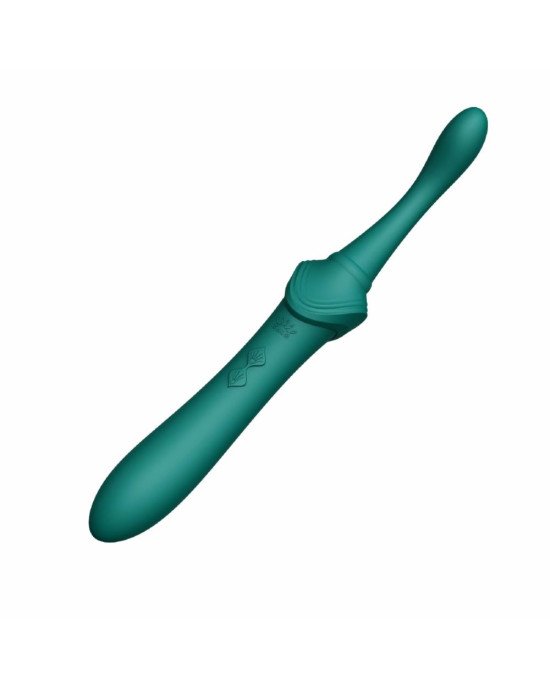 Вагінально-кліторальний вібратор Zalo — Bess Turquoise Green, багатофункціональний із насадками Вагінально-кліторальний вібратор Zalo — Bess Turquoise Green, багатофункціональний із насадками