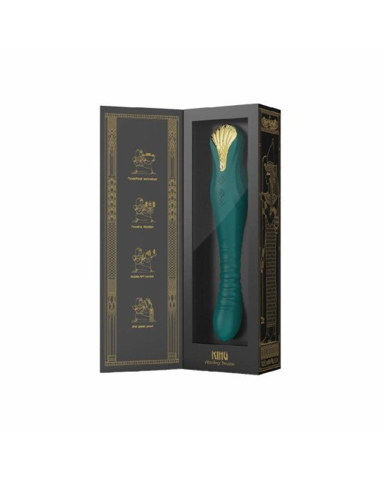 Смартвібратор-пульсатор Zalo — King Turquoise Green, кристал Swarovski Смартвібратор-пульсатор Zalo — King Turquoise Green, кристал Swarovski