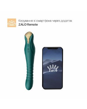 Смартвібратор-пульсатор Zalo — King Turquoise Green, кристал Swarovski Смартвібратор-пульсатор Zalo — King Turquoise Green, кристал Swarovski