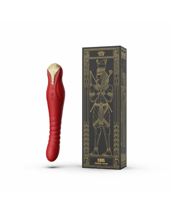 Смартвібратор-пульсатор Zalo — King Wine Red, кристал Swarovski Смартвібратор-пульсатор Zalo — King Wine Red, кристал Swarovski