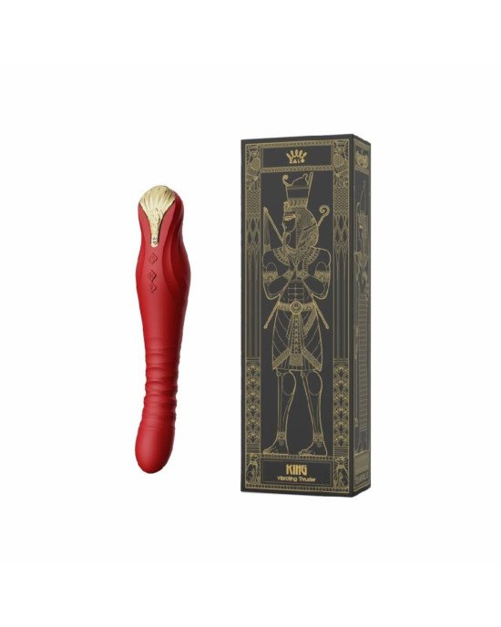 Смартвібратор-пульсатор Zalo — King Wine Red, кристал Swarovski Смартвібратор-пульсатор Zalo — King Wine Red, кристал Swarovski
