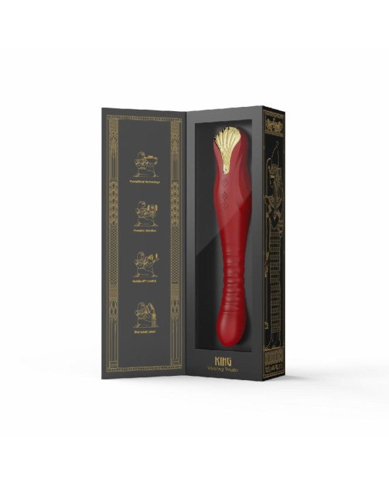 Смартвібратор-пульсатор Zalo — King Wine Red, кристал Swarovski Смартвібратор-пульсатор Zalo — King Wine Red, кристал Swarovski