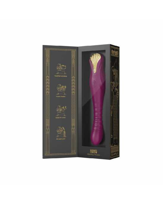 Смартвібратор-пульсатор Zalo — King Velvet Purple, кристал Swarovski