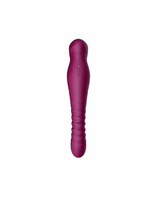 Смартвібратор-пульсатор Zalo — King Velvet Purple, кристал Swarovski
