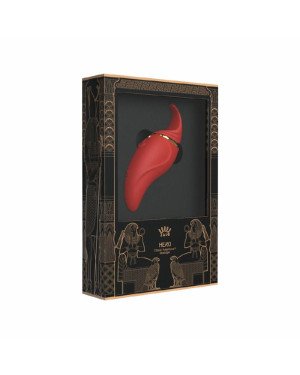 Вібратор 2в1 з язичком Zalo — Hero Wine Red, кристал Swarovski