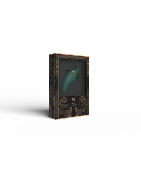 Вібратор 2в1 з язичком Zalo — Hero Jewel Green, кристал Swarovski Вібратор 2в1 з язичком Zalo — Hero Jewel Green, кристал Swarovski