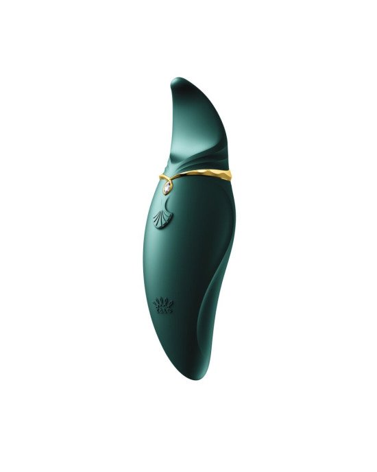 Вібратор 2в1 з язичком Zalo — Hero Jewel Green, кристал Swarovski Вібратор 2в1 з язичком Zalo — Hero Jewel Green, кристал Swarovski