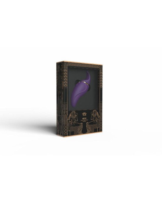 Вібратор 2в1 з язичком Zalo — Hero Twilight Purple, кристал Swarovski