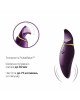 Вібратор 2в1 з язичком Zalo — Hero Twilight Purple, кристал Swarovski