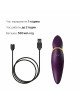 Вібратор 2в1 з язичком Zalo — Hero Twilight Purple, кристал Swarovski