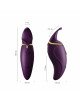 Вібратор 2в1 з язичком Zalo — Hero Twilight Purple, кристал Swarovski