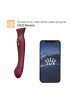 Смартвібратор 3в1 Zalo — Queen Wine Red, пульсівна перлина та вакуум, кристал Swarovski