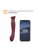 Смартвібратор 3в1 Zalo — Queen Wine Red, пульсівна перлина та вакуум, кристал Swarovski
