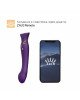 Смартвібратор 3в1 Zalo — Queen Twilight Purple, пульсівна перлина та вакуум, кристал Swarovski