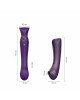 Смартвібратор 3в1 Zalo — Queen Twilight Purple, пульсівна перлина та вакуум, кристал Swarovski