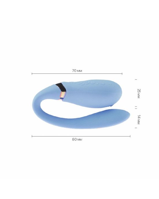 Смартвібратор для пар Zalo — Fanfan Royal Blue Смартвібратор для пар Zalo — Fanfan Royal Blue