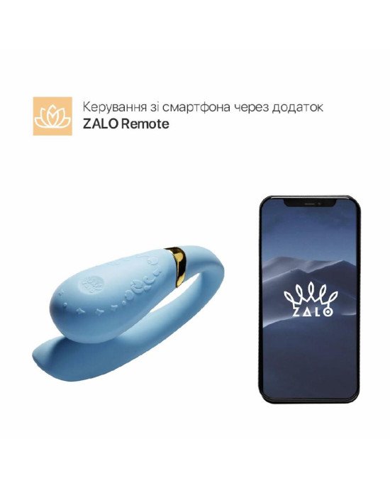Смартвібратор для пар Zalo — Fanfan Royal Blue Смартвібратор для пар Zalo — Fanfan Royal Blue