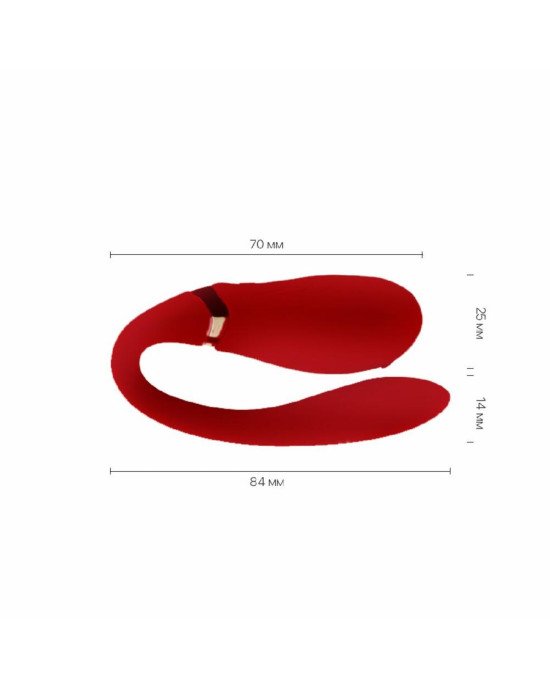 Смартвібратор для пар Zalo — Fanfan Bright Red Смартвібратор для пар Zalo — Fanfan Bright Red